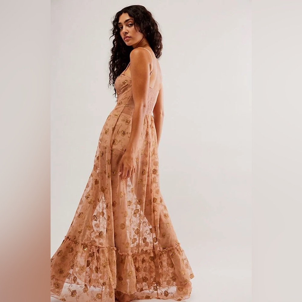 Free People Intimately Womens Want To Know You Embellished Maxi Dress Size S